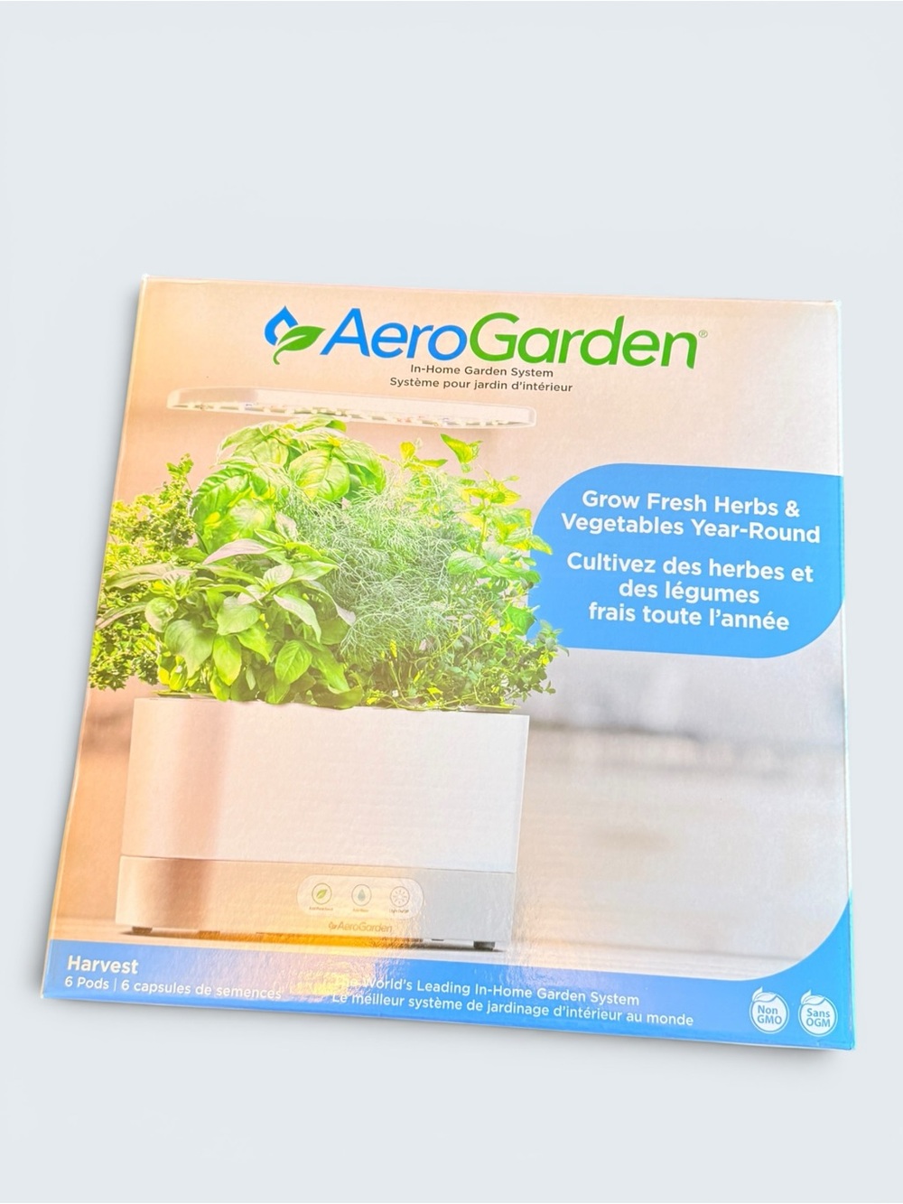 AeroGarden Harvest Indoor Hydroponic Garden NEW with Seed Pods and Fertilizer